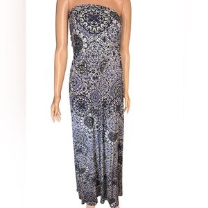 Hourglass Purple Maxi Dress with Patterns Pit to pit 14-16” XS